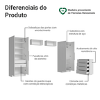 Quarto Infantil com 2 Guarda-Roupas Neo 2 Aéreos 1 Cômoda Branco Madesa 03