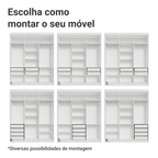 Guarda-Roupa Closet 4 Gavetas 180 cm Branco Venus Madesa