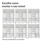Guarda-Roupa Closet com Pés 4 Gavetas 180cm Branco Venus Madesa