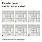 Guarda-Roupa Closet 4 Gavetas 216 cm Branco Venus Madesa