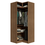 Guarda-Roupa Modulado de Canto 2 Portas Rustic/Crema Neo Madesa