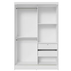 Guarda-Roupa 2 Portas de Correr de Espelho Branco Max Madesa
