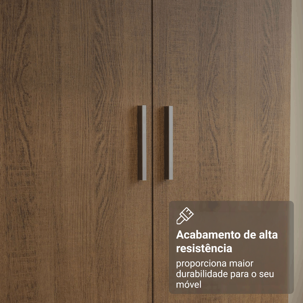 Armário Organizador com Sapateira Madesa 1650 com 2 Portas 4 Prateleiras Rustic PO