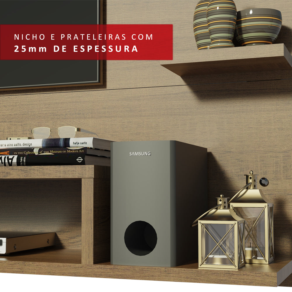 Painel para TV até 60 Polegadas Madesa Alfa Rustic