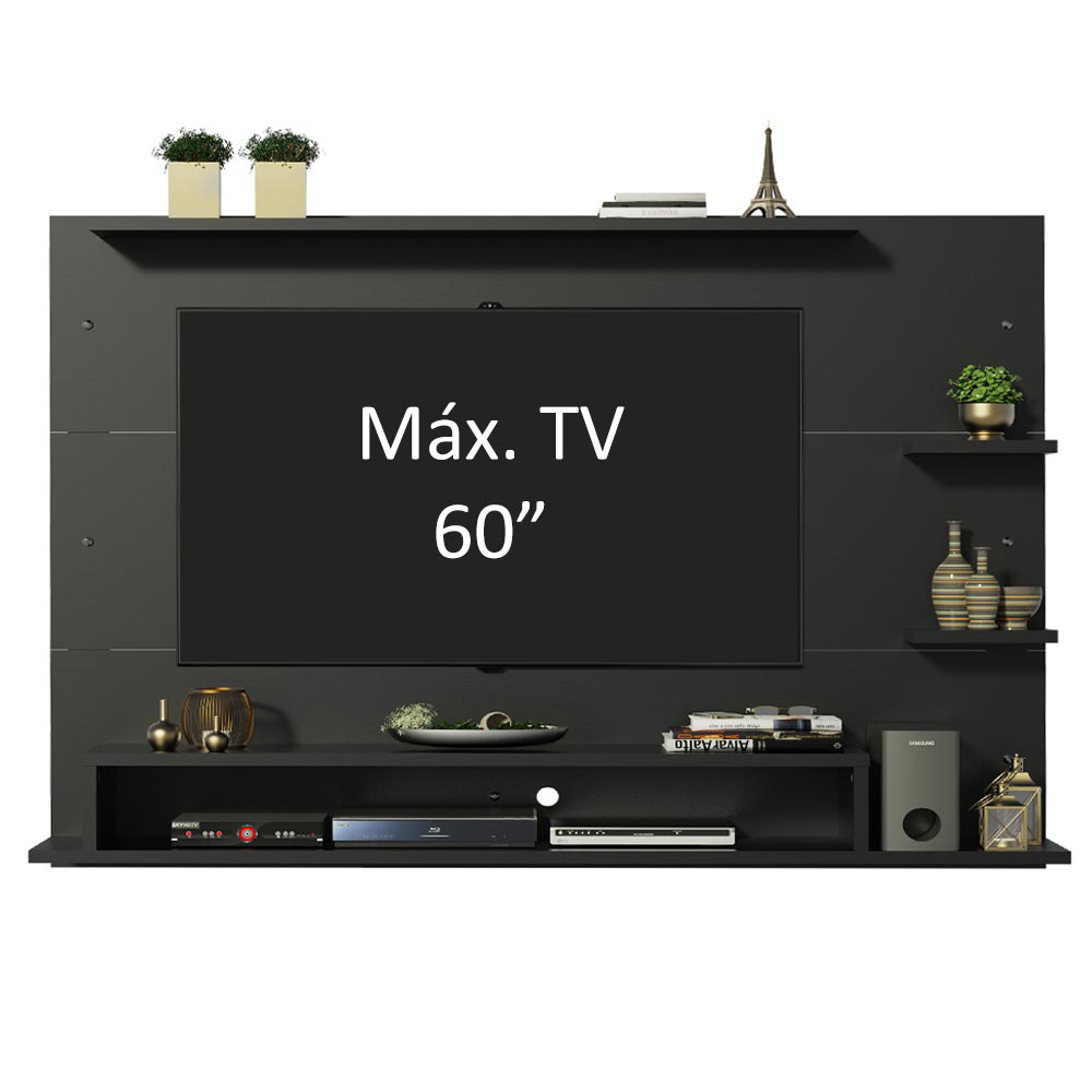Painel para TV até 60 Polegadas Madesa Alfa Preto