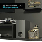 Painel para TV até 60 Polegadas Madesa Alfa Preto