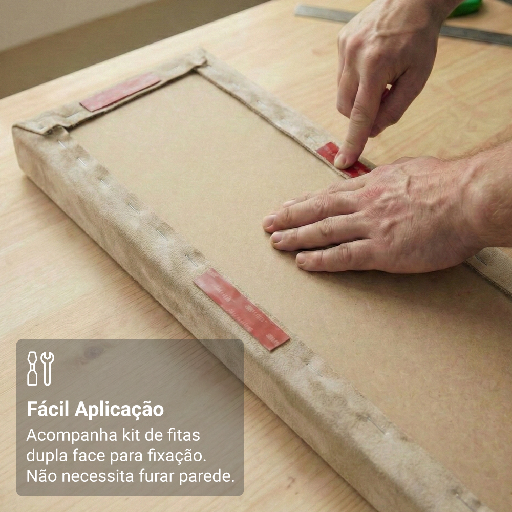 Cabeceira Estofada Modular Kit 6 Peças para Camas de Solteiro Imperial Madesa