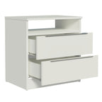 Mesa de Cabeceira Madesa 3227 com 2 Gavetas Branco