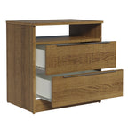 Mesa de Cabeceira Madesa 3227 com 2 Gavetas Rustic