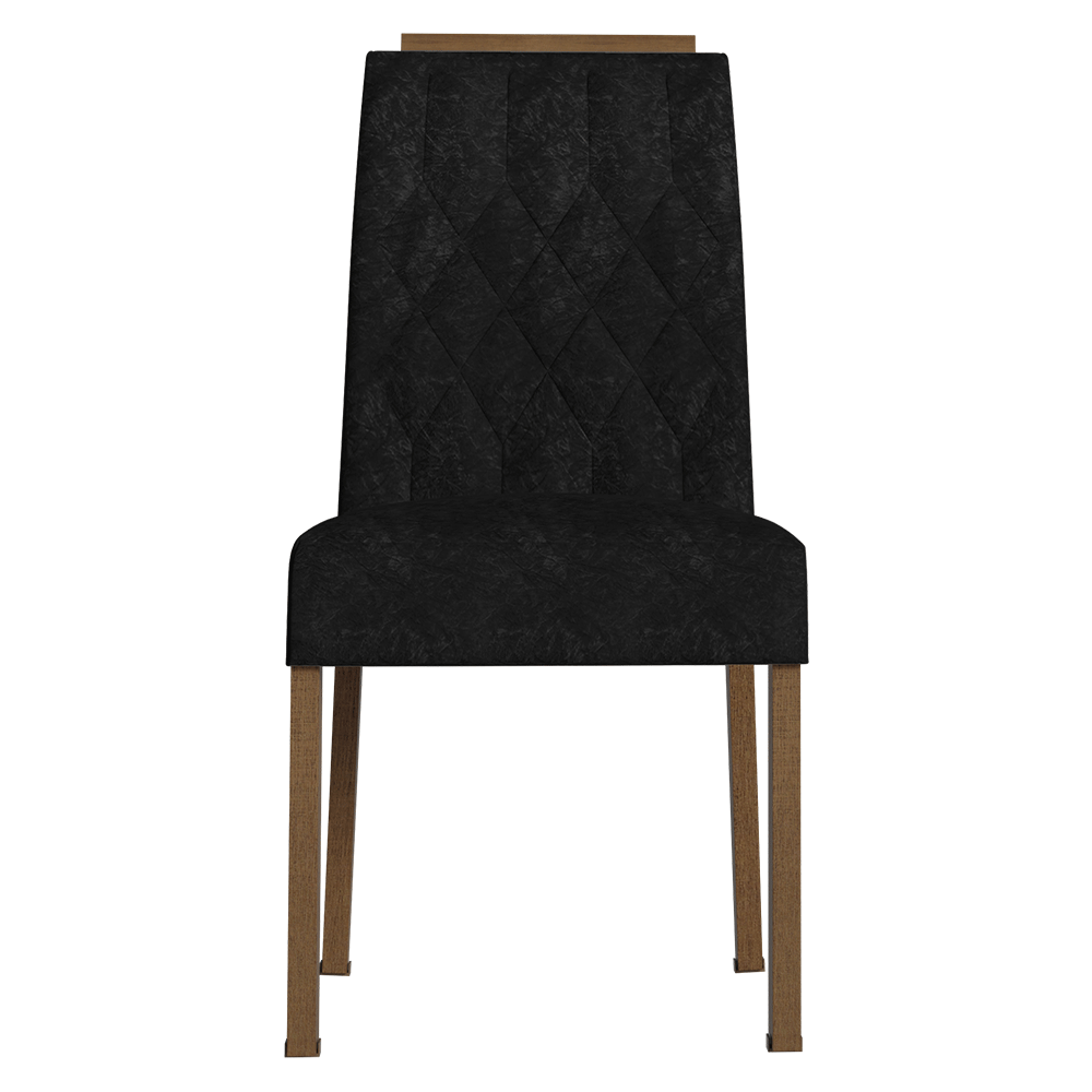 Kit 2 Cadeiras de Jantar 4256 com Espaldar Rustic/Oxford Madesa