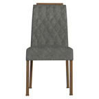 Kit 4 Cadeiras de Jantar 4256 com Espaldar Rustic/Silver Madesa