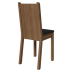Kit 6 Cadeiras 4290 Madesa Rustic/Sintético Preto
