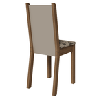 Kit 6 Cadeiras 4291 Madesa Rustic/Crema/Bege Marrom