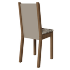 Kit 6 Cadeiras 4291 Madesa Rustic/Crema/Hibiscos