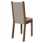 Kit 6 Cadeiras 4291 Madesa Rustic/Crema/Sintético Bege