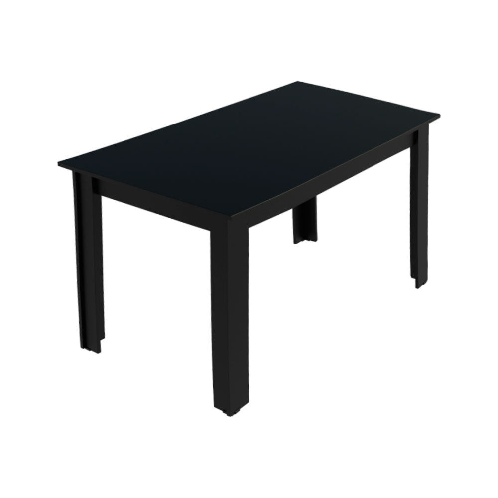 Mesa de Jantar Madesa Retangular Tampo de Madeira 5231 Preto