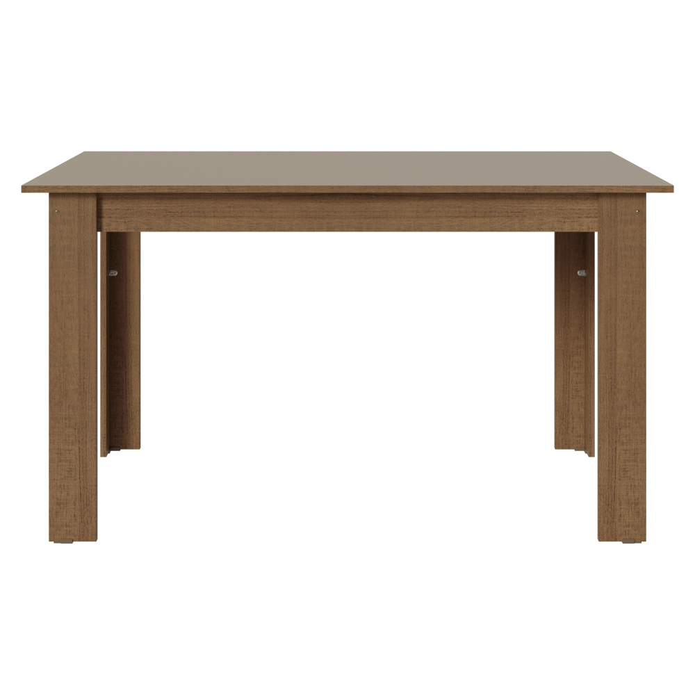 Mesa de Jantar Retangular Tampo de Madeira Rustic/Crema 5231 Madesa