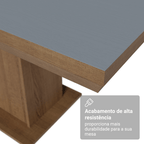 Mesa de Jantar Retangular Tampo com Moldura Rustic/Cinza 5275 Madesa
