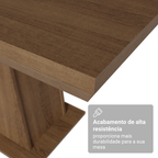 Mesa de Jantar Retangular Tampo com Moldura Rustic 5364 Madesa