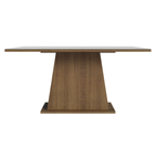 Mesa de Jantar Madesa Retangular Tampo de Vidro 5364 Rustic/Branco
