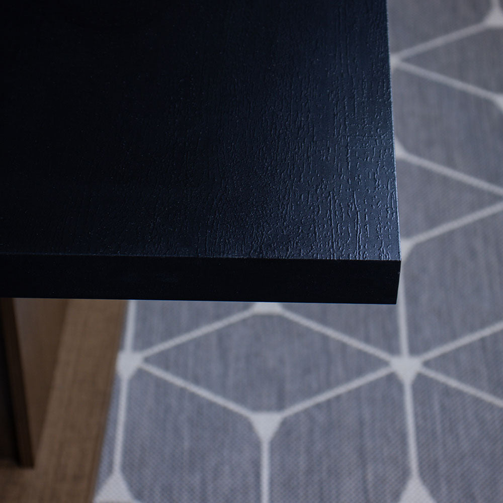 Mesa de Jantar Retangular com Tampo de Madeira Rustic/Preto 5365 Madesa