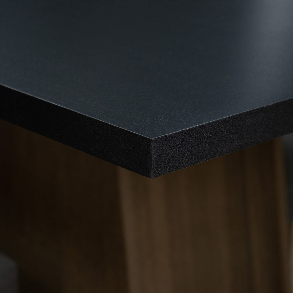 Mesa de Jantar Retangular com Tampo de Madeira Rustic/Preto 5372 Madesa