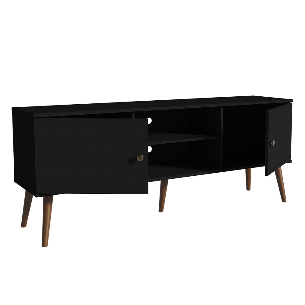 Rack para TV até 65 Polegadas Madesa 6921 com 2 Portas Preto PO
