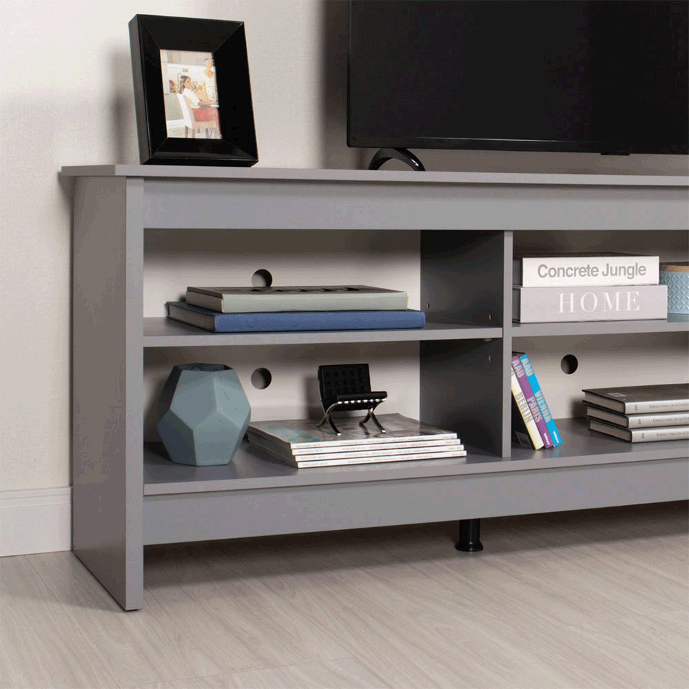 Rack para TV até 80 Polegadas Madesa 6924 com 6 Nichos Cinza PO