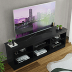 Rack para TV até 80 Polegadas Madesa 6928 com 6 Nichos Preto PO