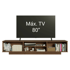 Rack Suspenso para TV até 80 Polegadas 218 cm 2 Portas Rustic Glamy Madesa