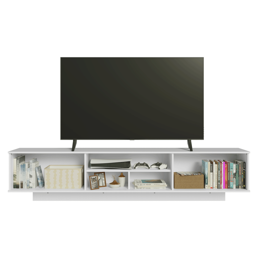 Rack Suspenso para TV até 80 Polegadas 218 cm 2 Portas Branco/Preto Vik Madesa