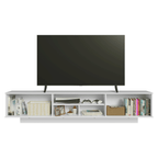 Rack Suspenso para TV até 80 Polegadas 218 cm 2 Portas Branco/Preto Vik Madesa