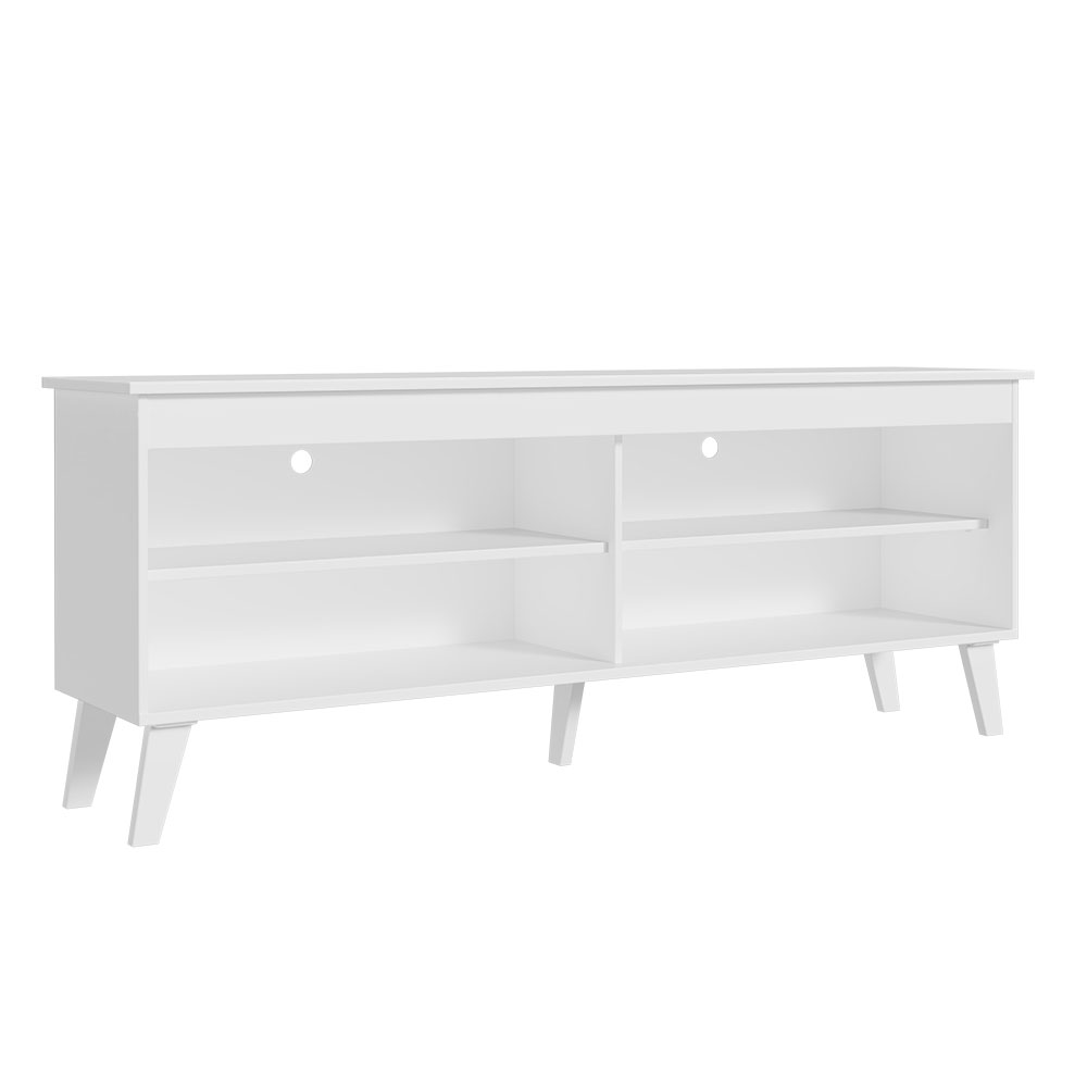 Rack para TV até 55 Polegadas Madesa 6997 com 4 Nichos Branco PO