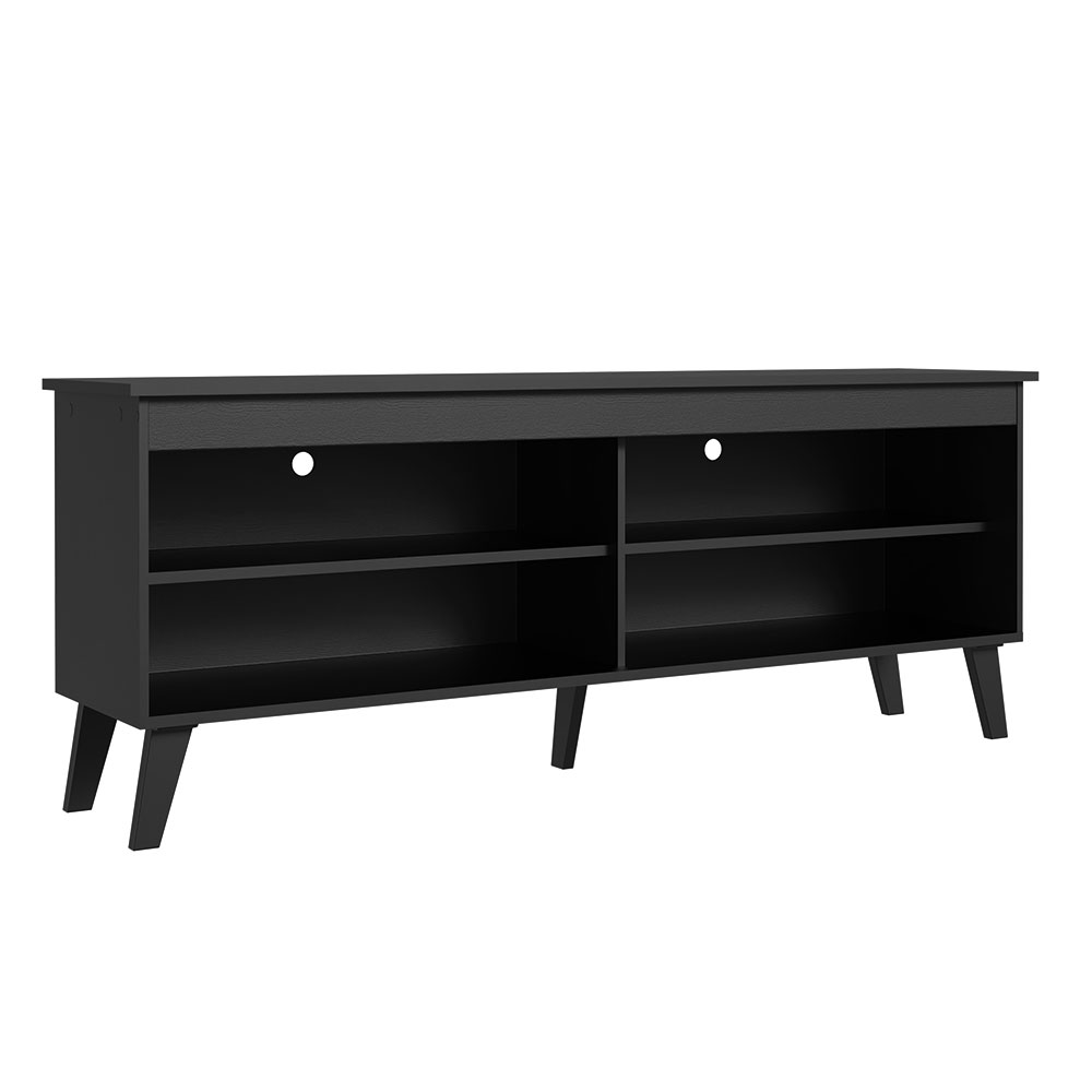 Rack para TV até 65 Polegadas com Pés Preto Turim Madesa