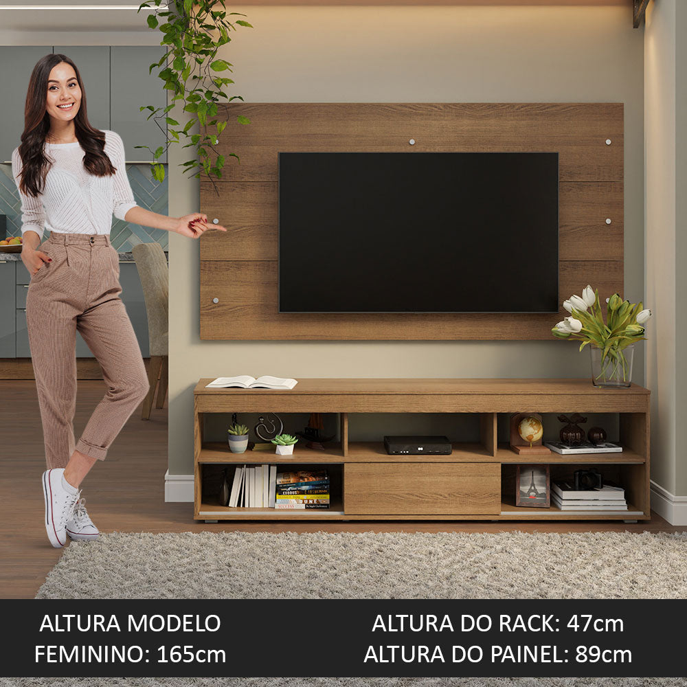 Rack com Painel para TV até 65 Polegadas Rustic Orlando Madesa