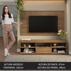 Rack com Painel para TV até 65 Polegadas Rustic Orlando Madesa