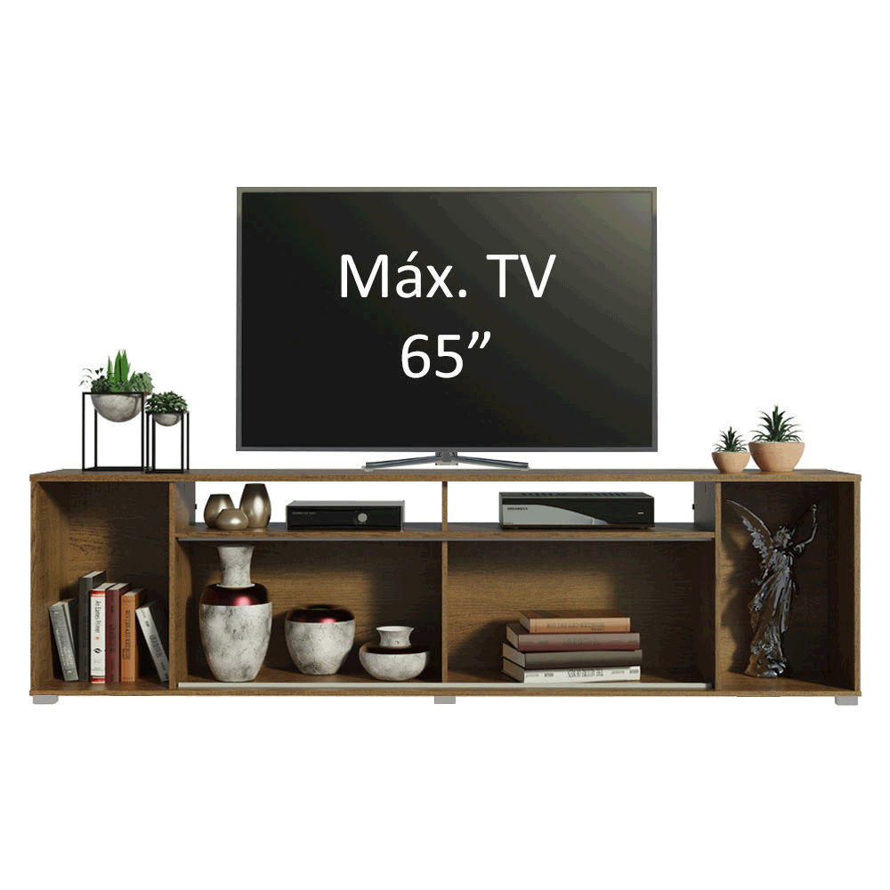 Rack para TV até 65 Polegadas Madesa Cancun Rustic