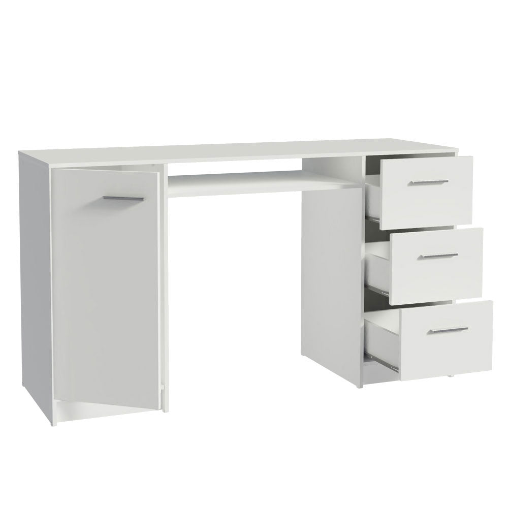 Escrivaninha 3 Gavetas 1 Porta Branco Madesa