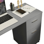 Escrivaninha para Notbook Madesa 9406 com 1 Gaveta e 1 Porta Cinza PO