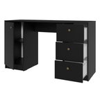 Escrivaninha para Computador Madesa 9422 com 3 Gavetas 1 Porta Preta PO
