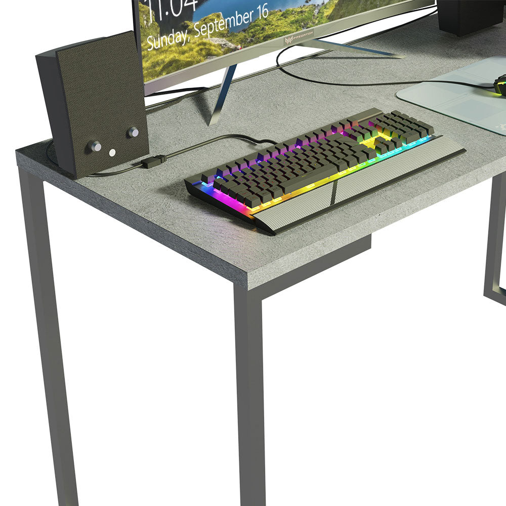 Mesa de Escritório Industrial Cinza 120cm Mood Madesa