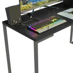 Mesa de Escritório Industrial Preta 120cm Nero Marquina Madesa