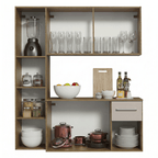 Armário de Cozinha Compacta 120cm Rustic/Crema Easy Madesa