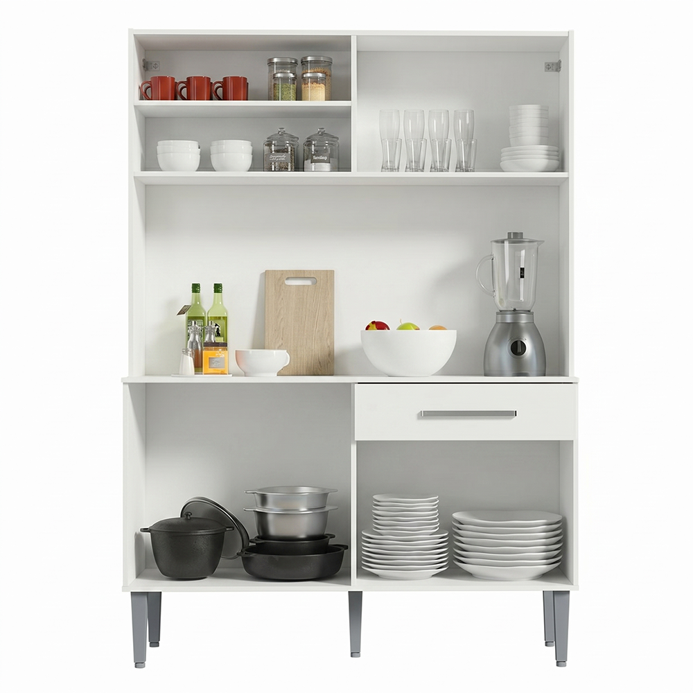 Armário de Cozinha Compacta 120cm Branco Life Madesa