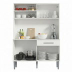 Armário de Cozinha Compacta 120cm Branco Life Madesa
