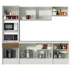 Armário de Cozinha Completa 240cm Branco/Rustic Diamante Madesa