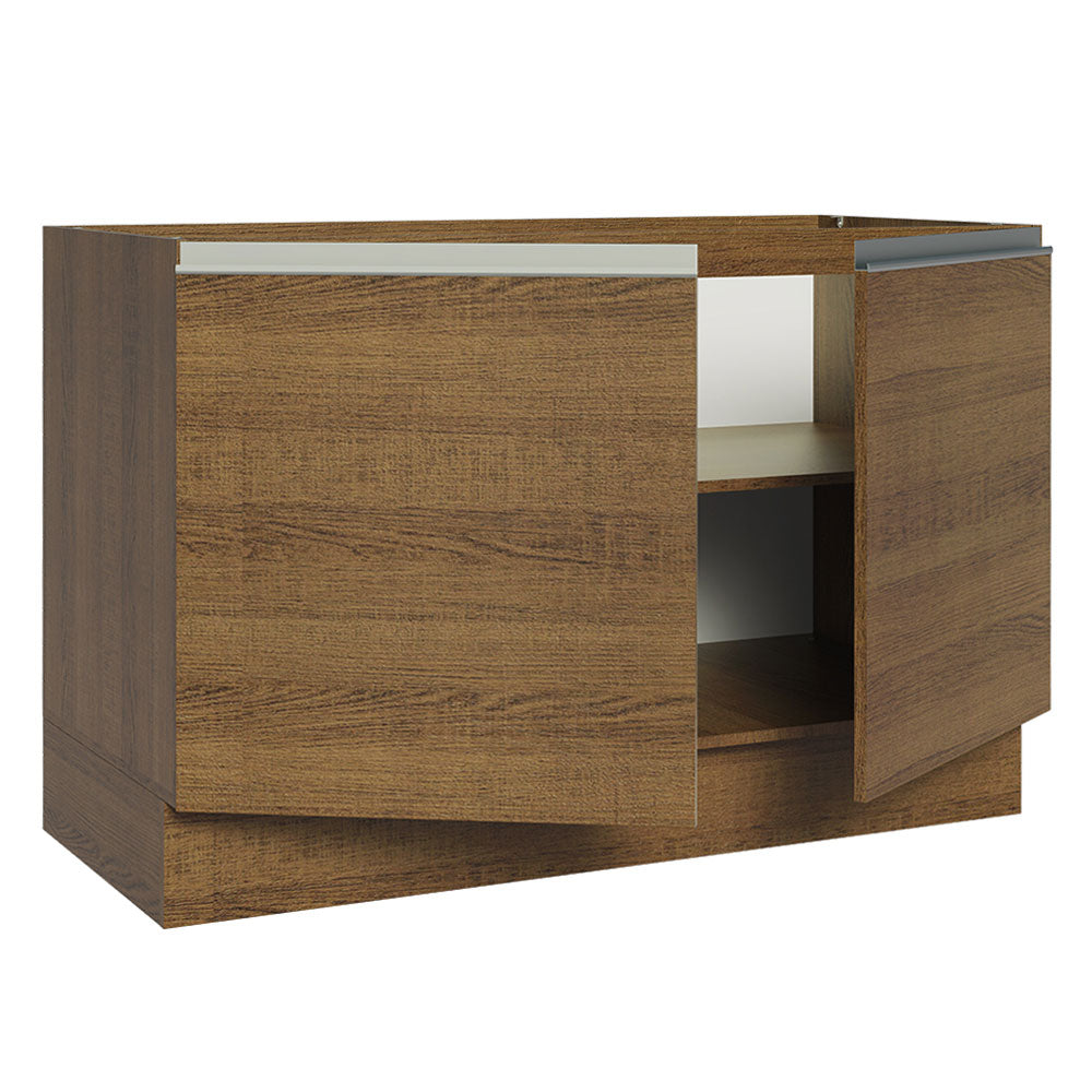 Balcão Gabinete de Pia 120 x 60 cm 2 Portas (Sem Tampo) Rustic Glamy Madesa