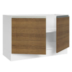 Balcão Gabinete de Pia 120 x 60 cm 2 Portas (Sem Tampo) Branco/Rustic Glamy Madesa