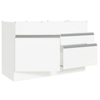 Balcão Gabinete de Pia 120 x 60 cm 1 Porta 2 Gavetas Branco (Sem Tampo) Glamy Madesa