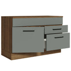 Balcão Gabinete 120 x 60 cm 1 Porta 2 Gavetas Rustic/Cinza (Com Tampo) Agata Madesa